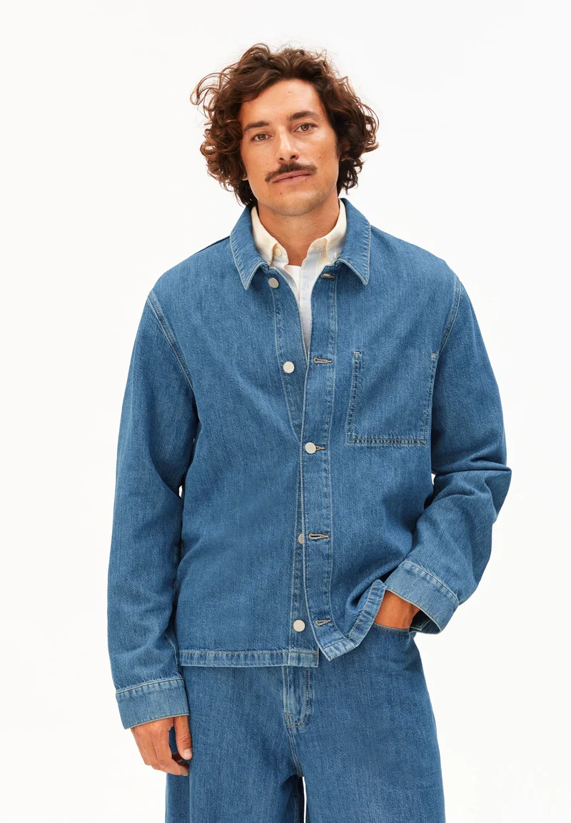 LEINEN-MIX JEANSJACKE