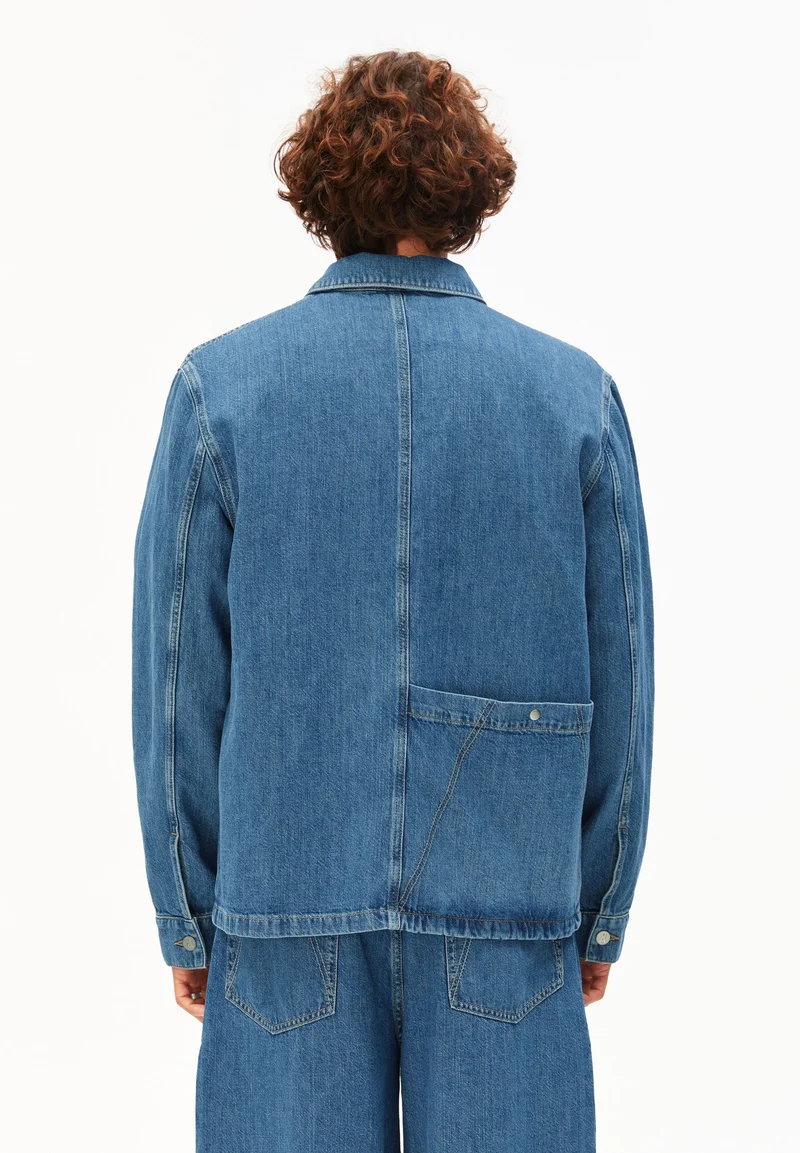 LEINEN-MIX JEANSJACKE | sea salt