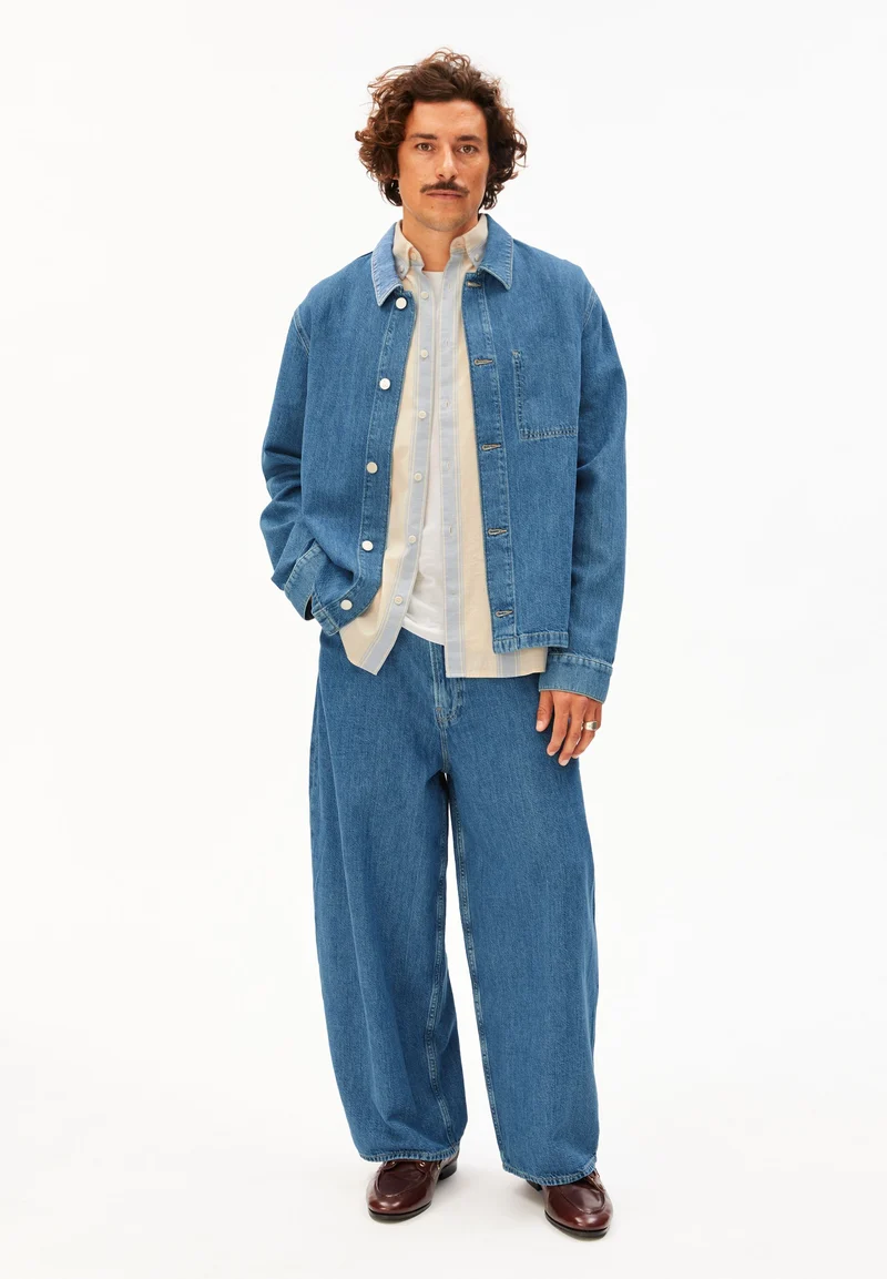 LEINEN-MIX JEANSJACKE | sea salt