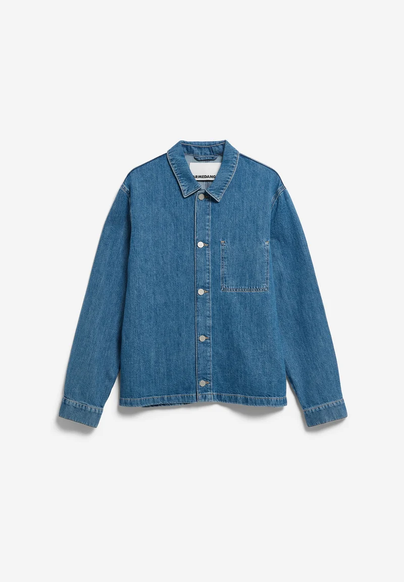 LEINEN-MIX JEANSJACKE | sea salt