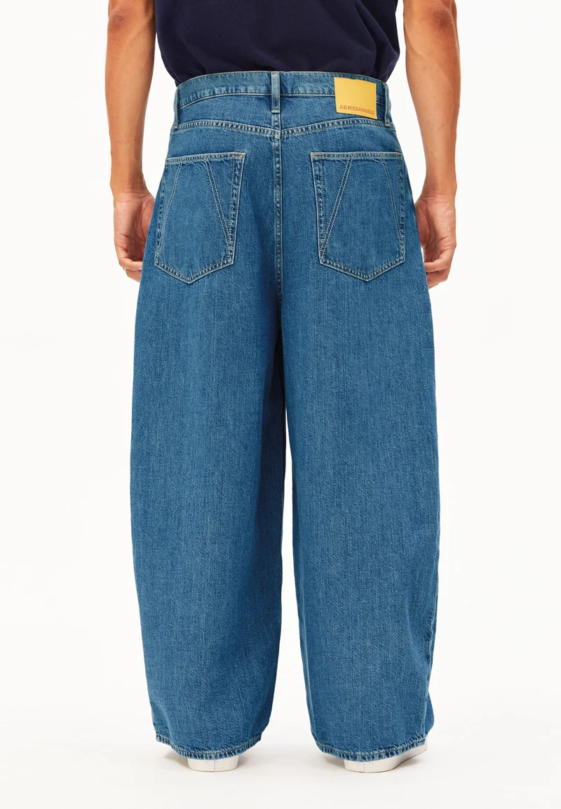 KAAVO LEINEN-MIX BAGGY JEANS | sea salt