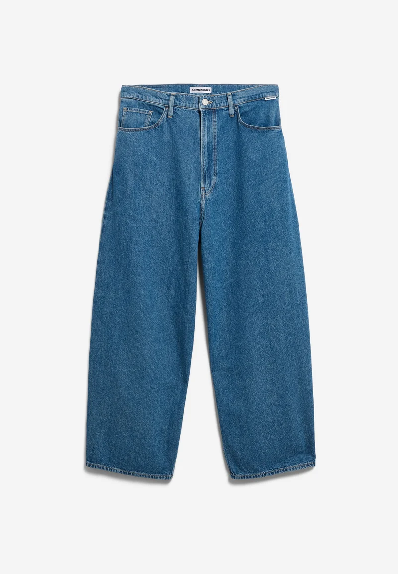 KAAVO LEINEN-MIX BAGGY JEANS | sea salt