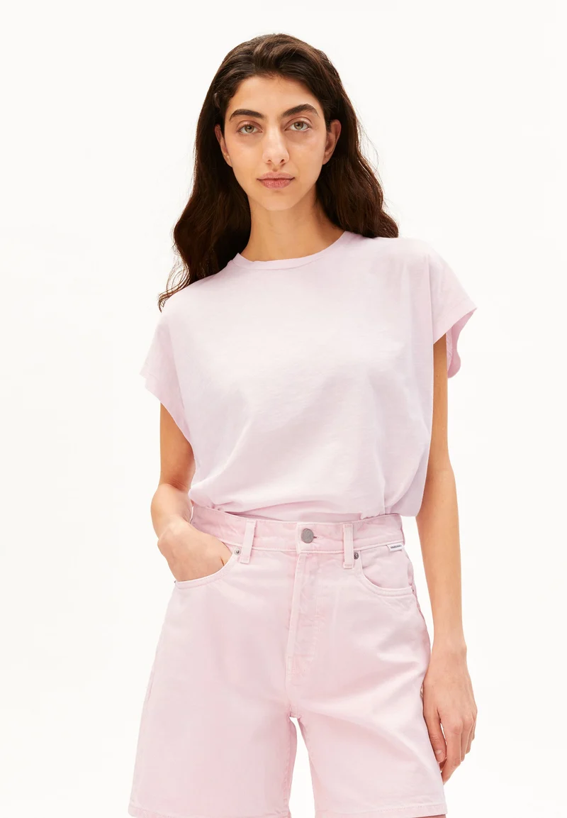 SLUB JERSEY T-SHIRT | pink mist
