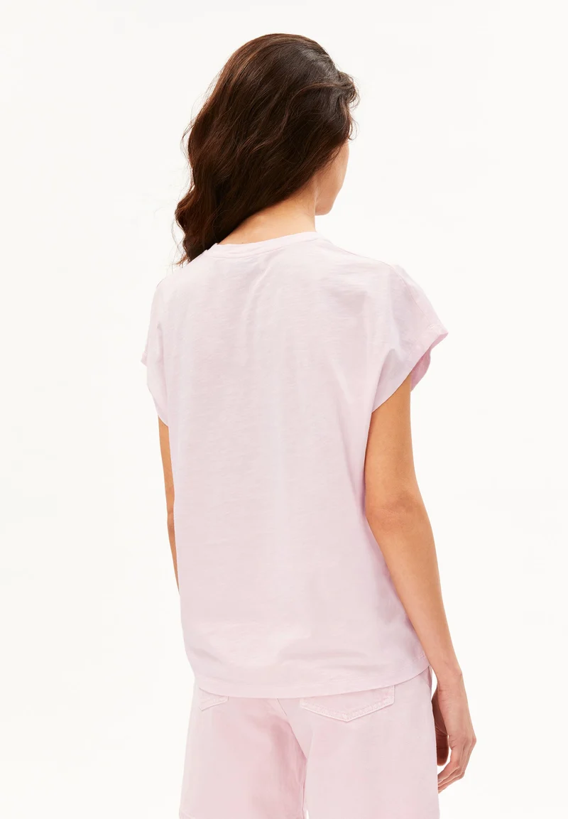 SLUB JERSEY T-SHIRT | pink mist