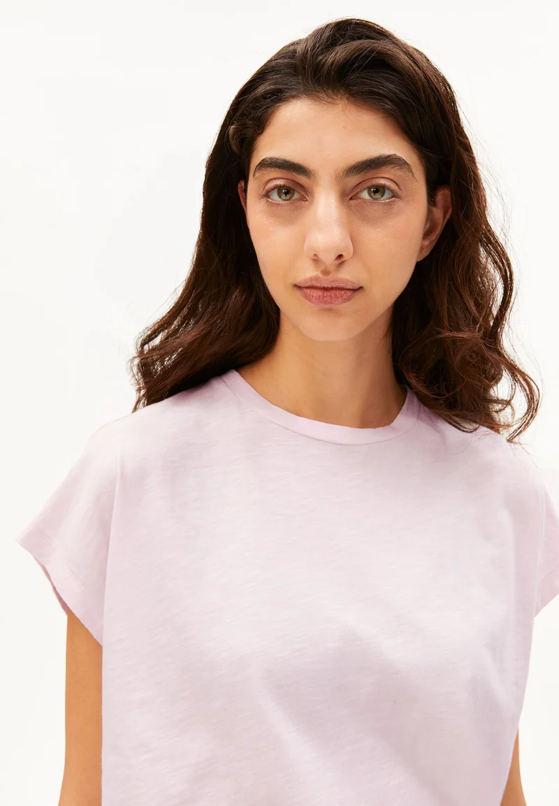 SLUB JERSEY T-SHIRT | pink mist