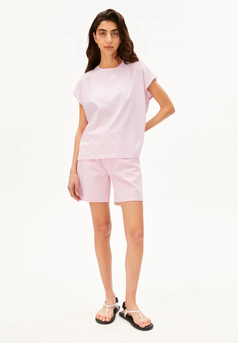 SLUB JERSEY T-SHIRT | pink mist
