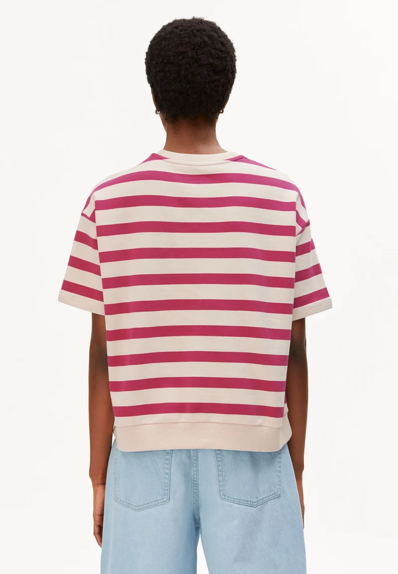 BAMIKAA GESTREIFTES SWEATSHIRT | undyed-very berry