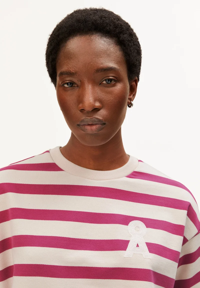 BAMIKAA GESTREIFTES SWEATSHIRT | undyed-very berry