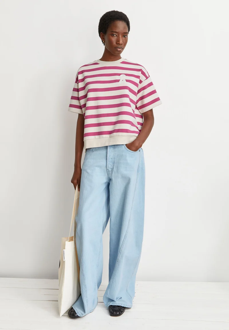 BAMIKAA GESTREIFTES SWEATSHIRT | undyed-very berry
