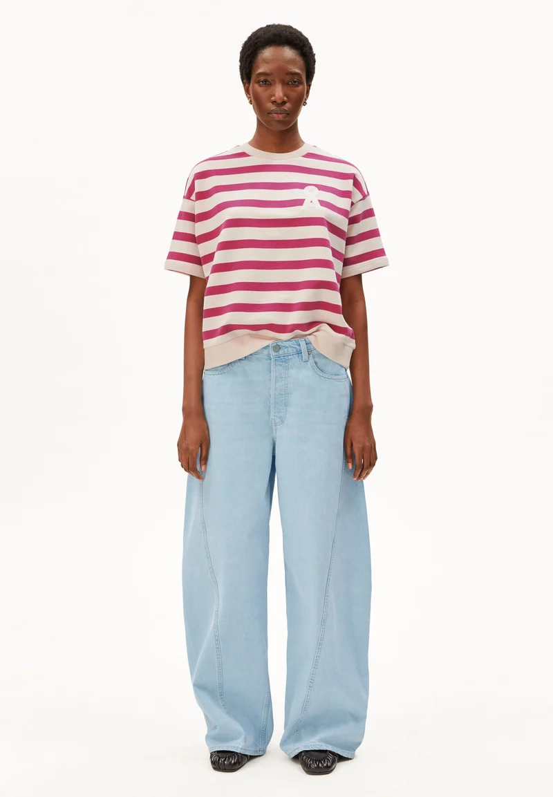 BAMIKAA GESTREIFTES SWEATSHIRT | undyed-very berry
