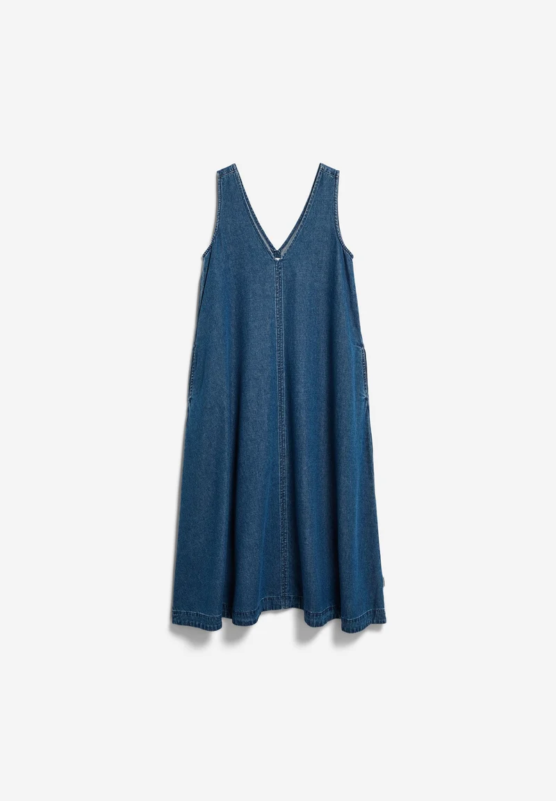 V-AUSSCHNITT JEANS-MIDI-KLEID | eau