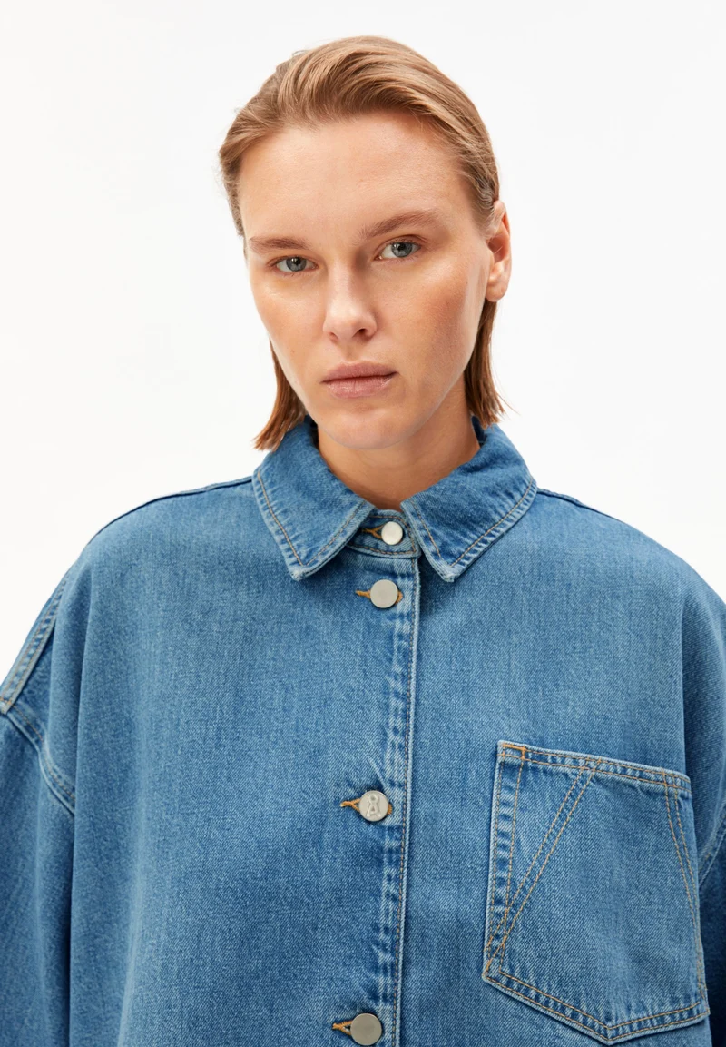 KÜRZÄRMLIGES JEANS-OVERSHIRT | laguna