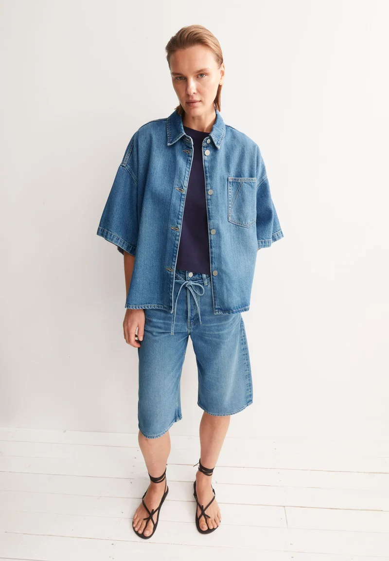 KÜRZÄRMLIGES JEANS-OVERSHIRT | laguna