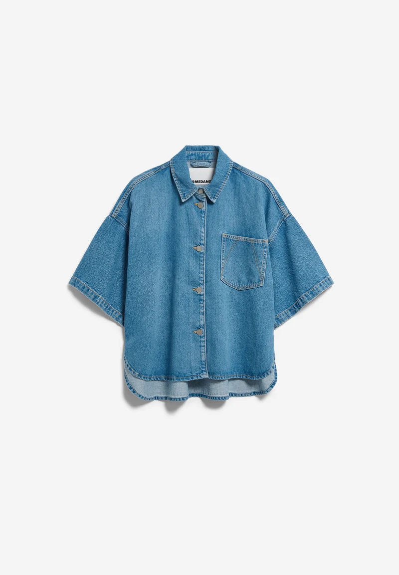 KÜRZÄRMLIGES JEANS-OVERSHIRT | laguna