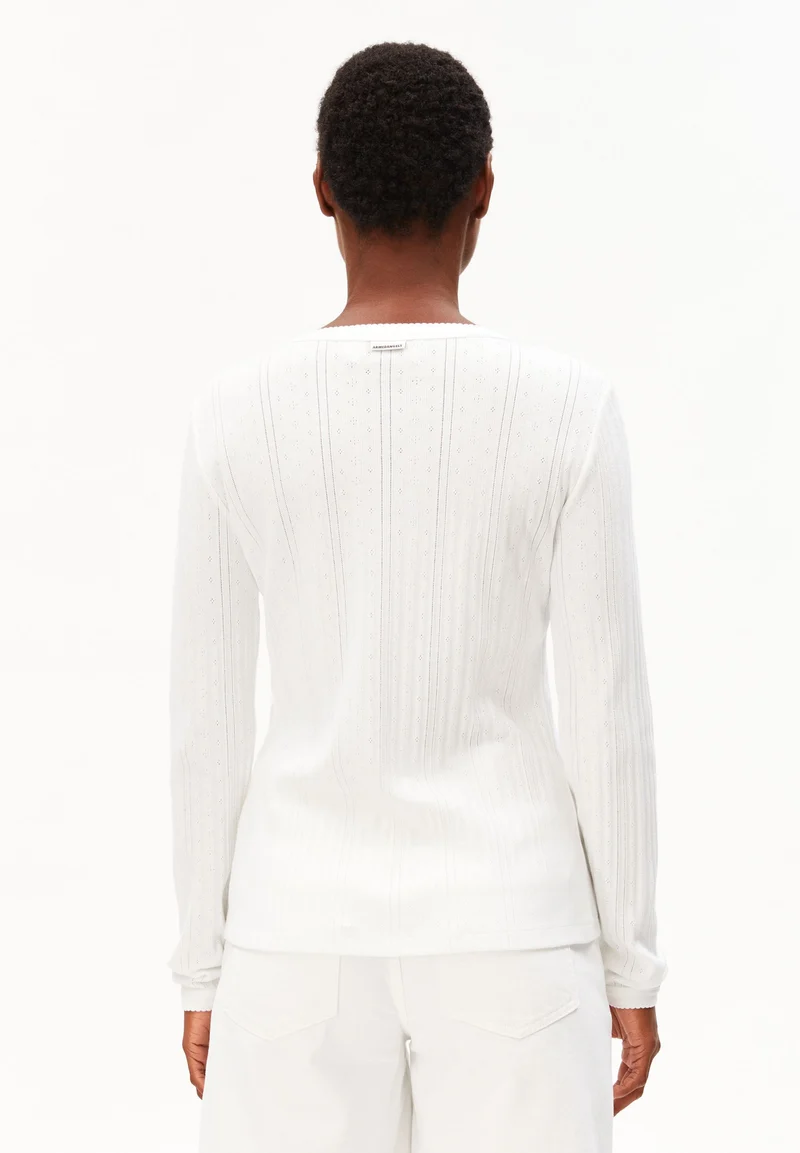 POINTELLE CARDIGAN | white