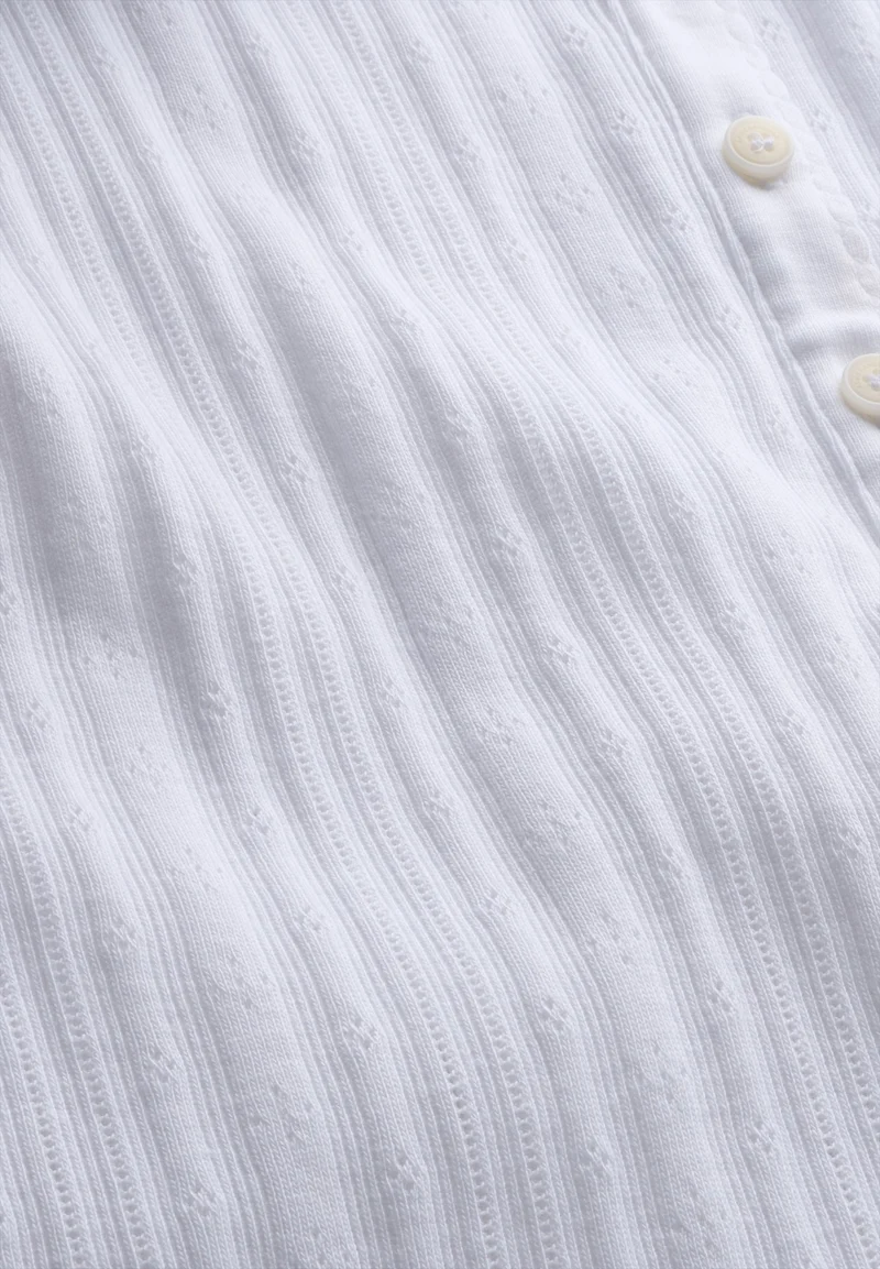 POINTELLE TOP | white