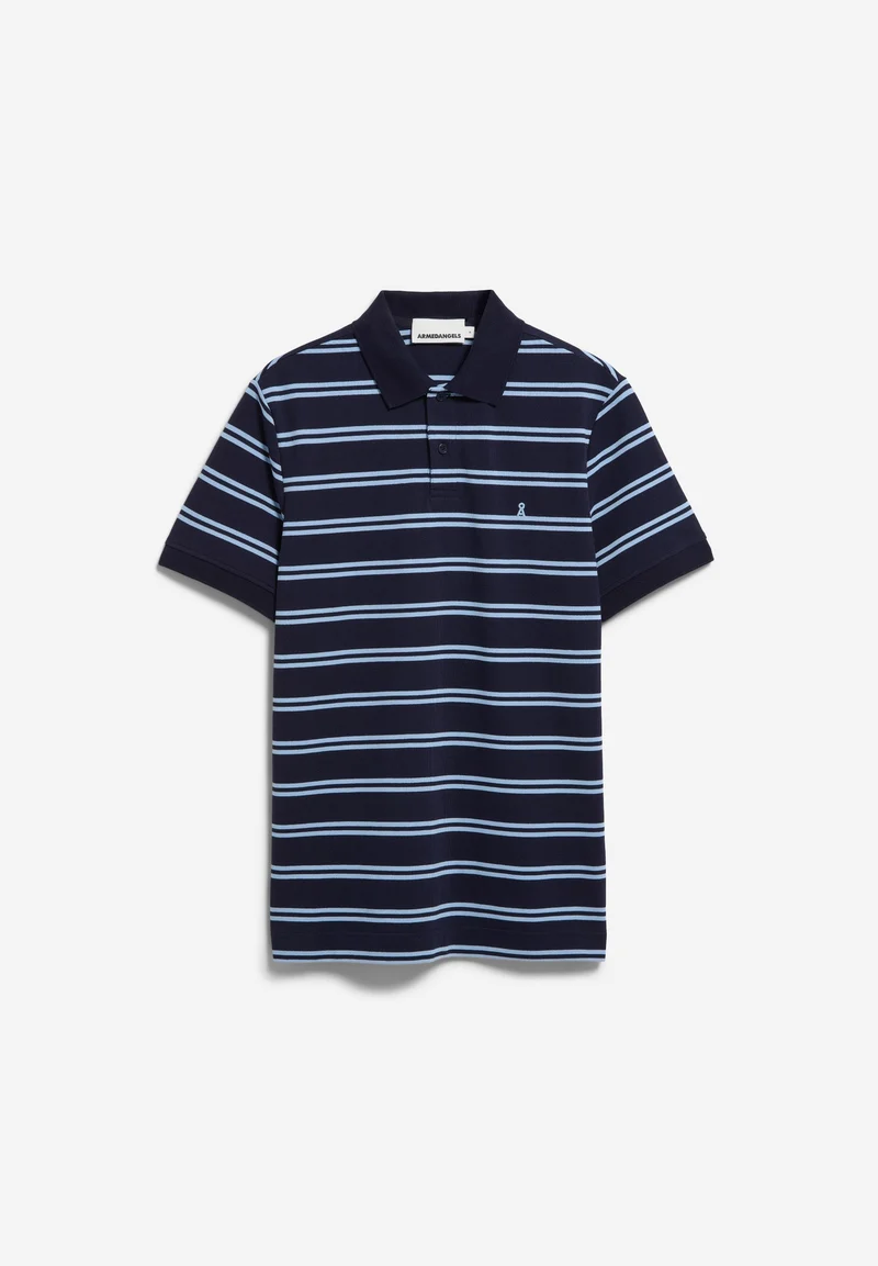 GESTREIFTES POLOSHIRT | tinted navy-wedgwood