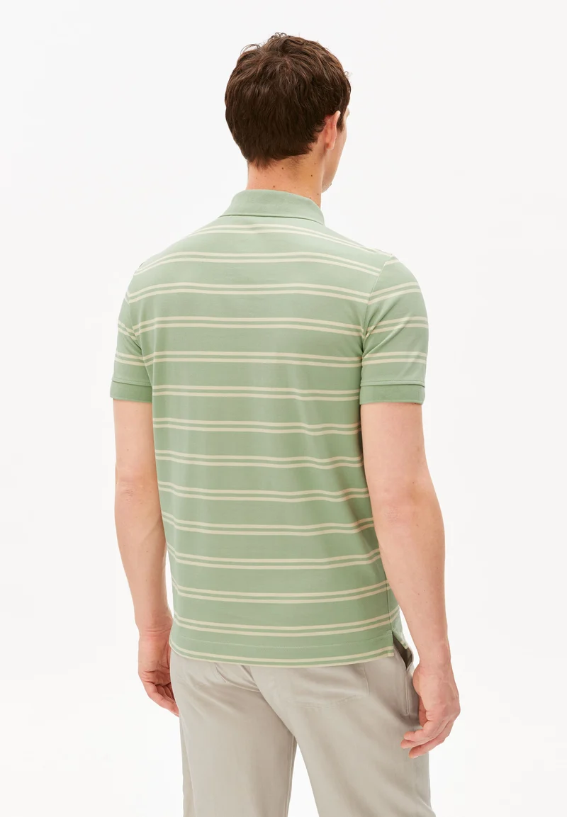 GESTREIFTES POLOSHIRT | foam-oatmilk