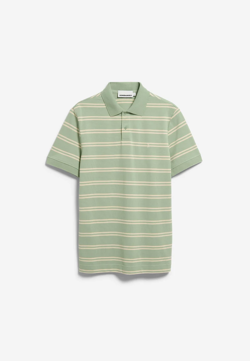 GESTREIFTES POLOSHIRT | foam-oatmilk