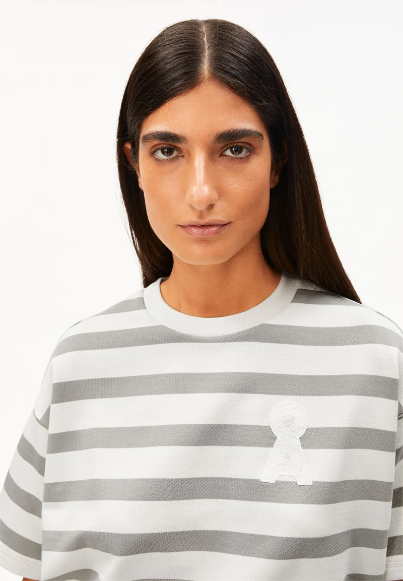 BAMIKAA GESTREIFTES SWEATSHIRT | undyed-seal grey