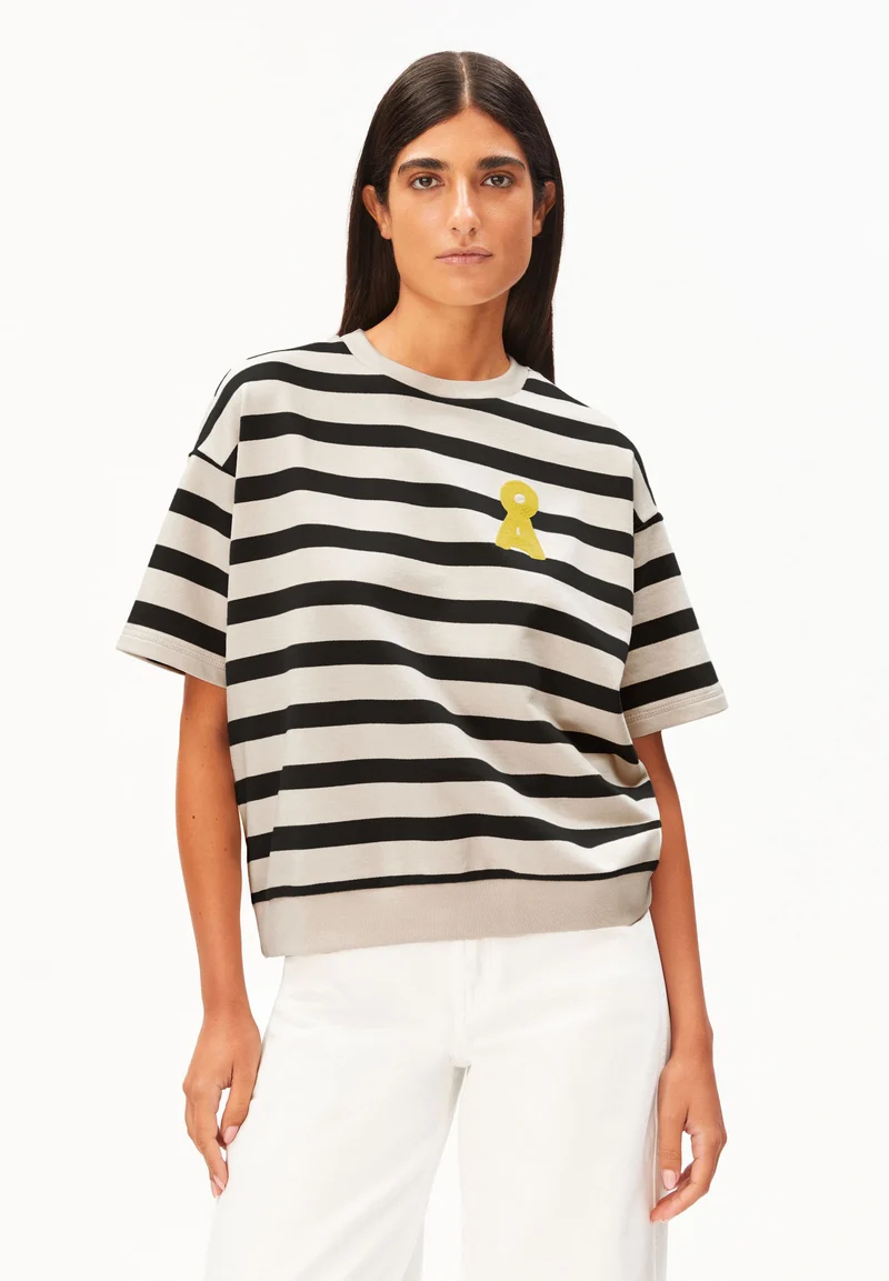 BAMIKAA GESTREIFTES SWEATSHIRT | undyed-black