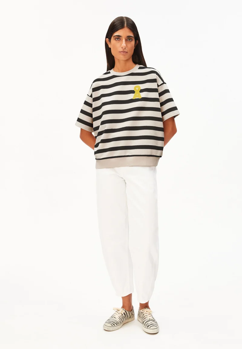 BAMIKAA GESTREIFTES SWEATSHIRT | undyed-black