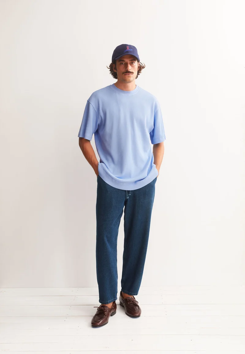 MAARKOS WAFFLE T-SHIRT | wedgwood