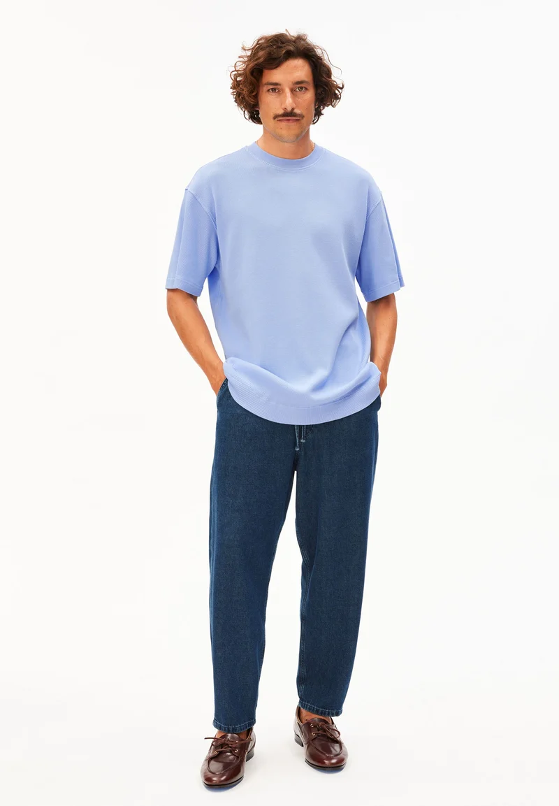 MAARKOS WAFFLE T-SHIRT | wedgwood