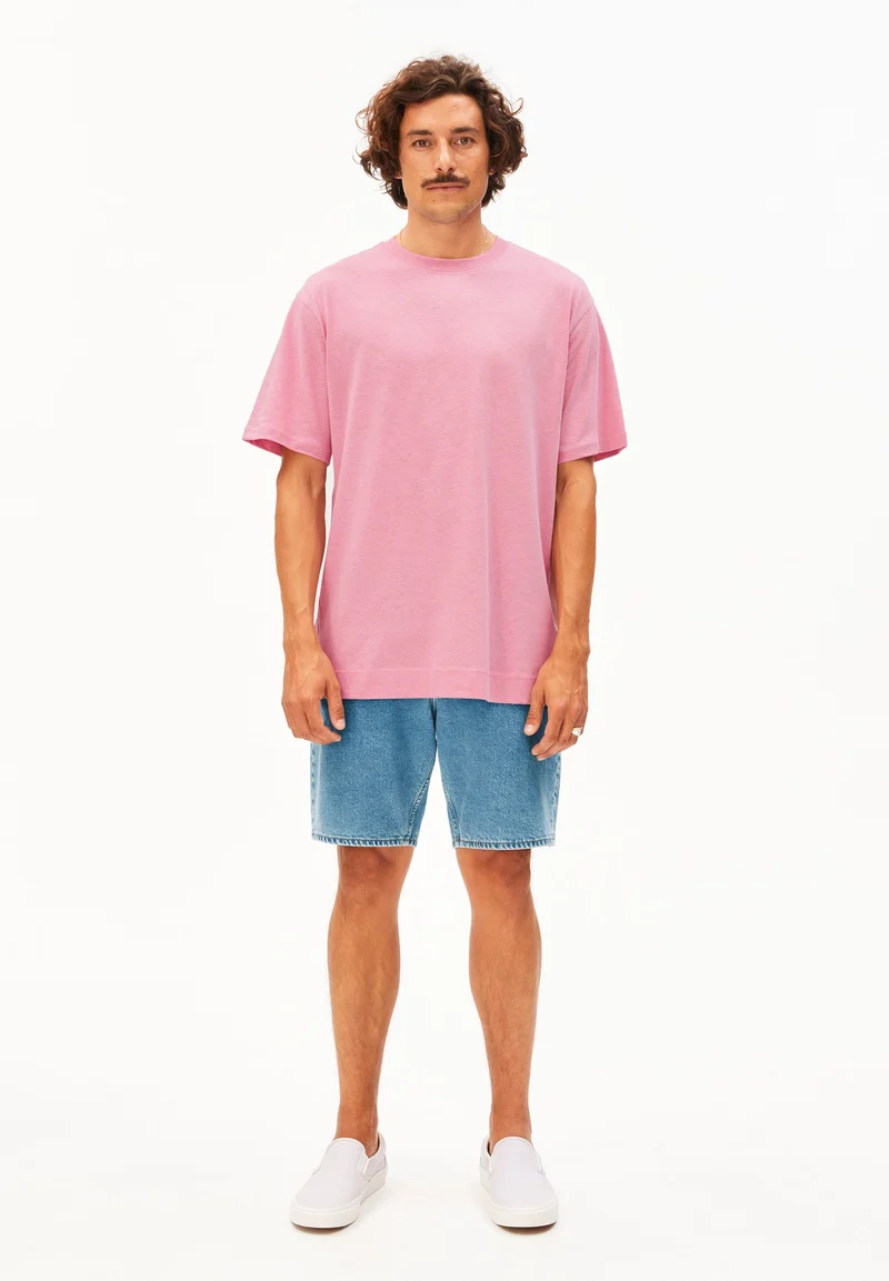 MAARKOS LEINEN-MIX T-SHIRT | washed berry