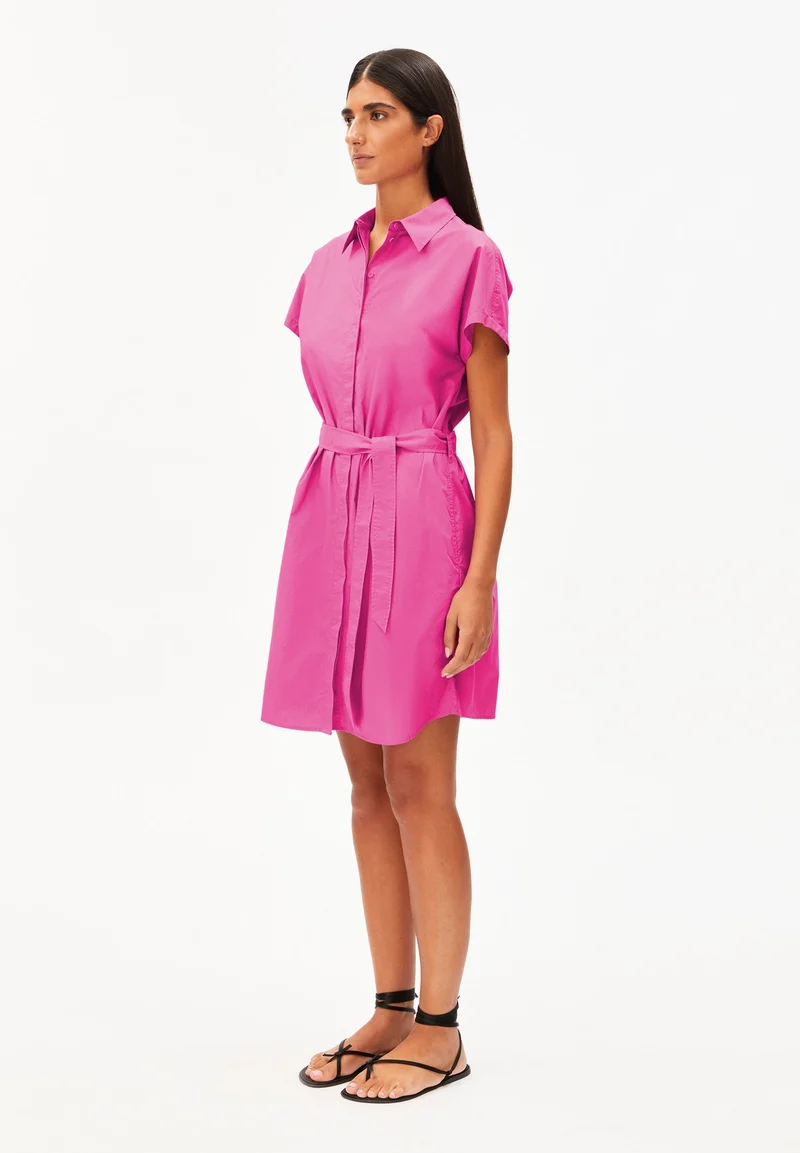 POPLIN LARISAANA MINI-KLEID | very berry