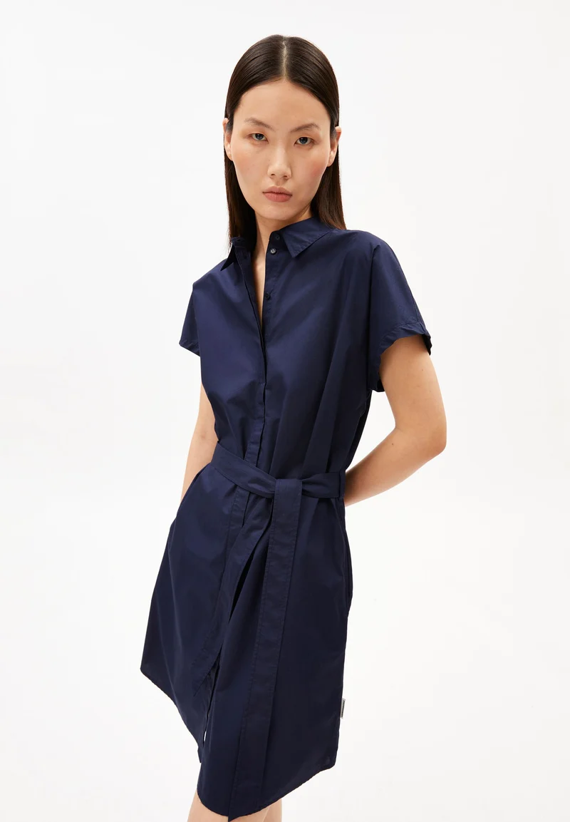 POPLIN LARISAANA MINI-KLEID | tinted navy