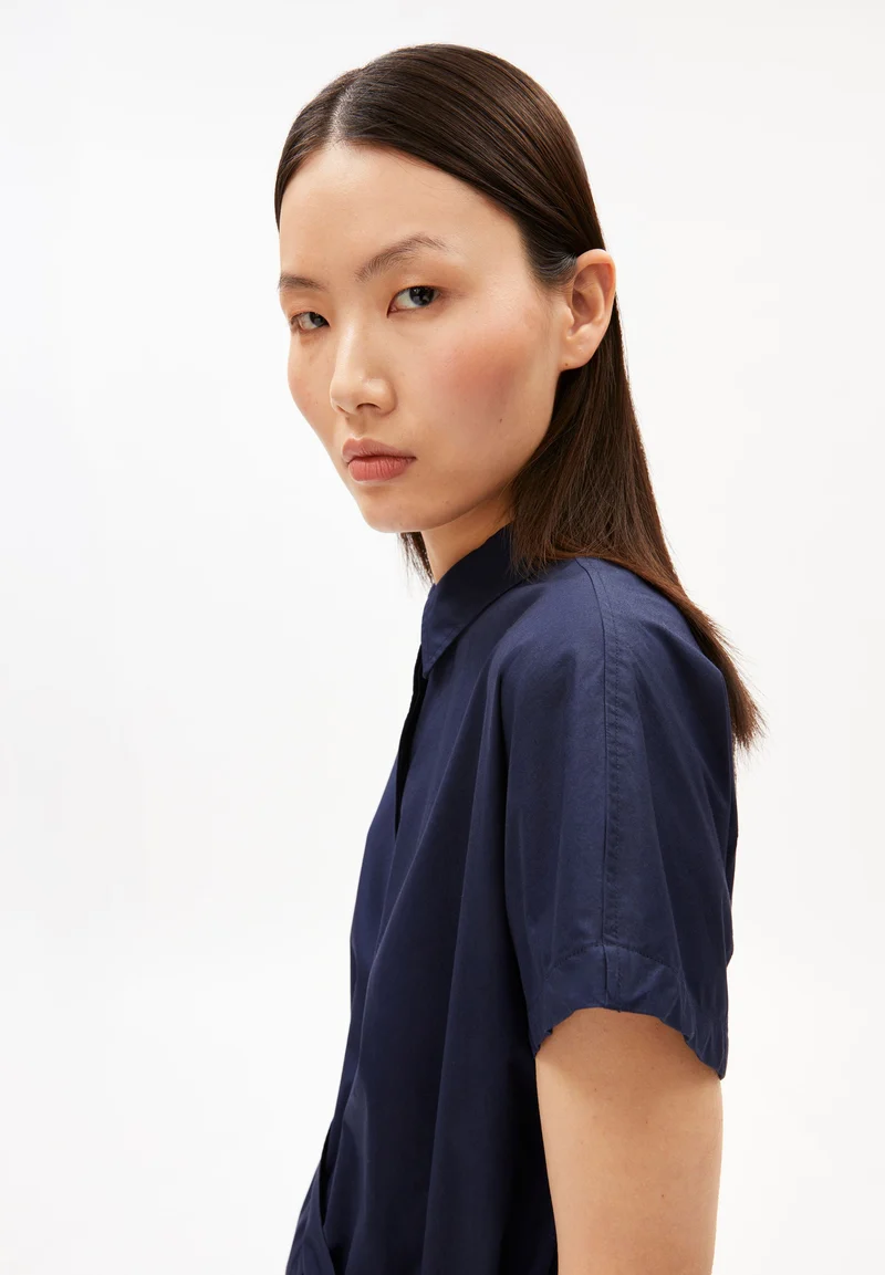 POPLIN LARISAANA MINI-KLEID | tinted navy