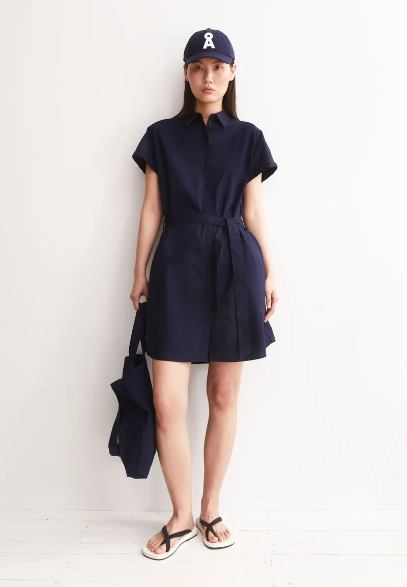 POPLIN LARISAANA MINI-KLEID | tinted navy