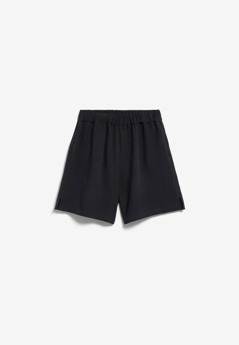 LEINEN-MIX PULL-ON SHORTS | black