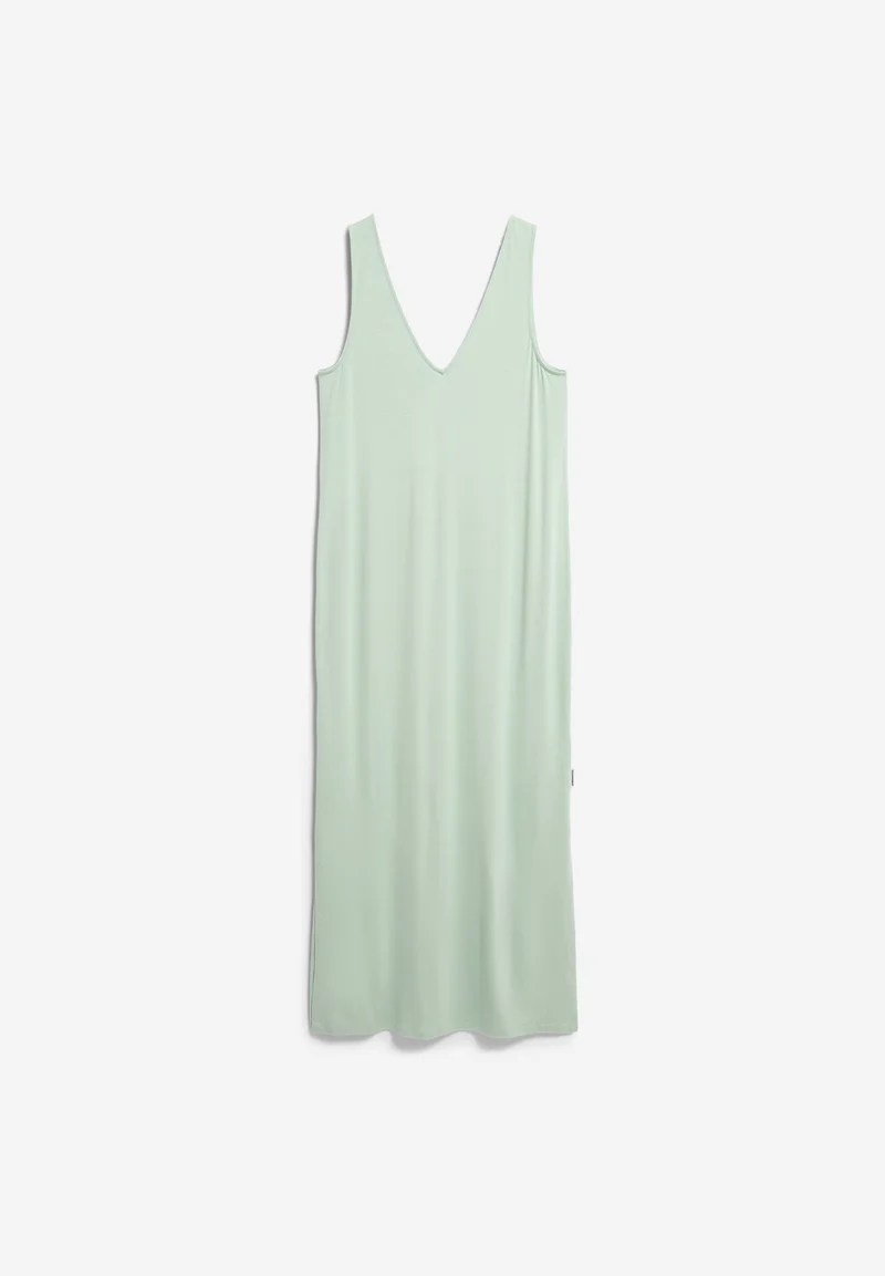 ÄRMELLOSES JERSEY-MIDI-KLEID | foam