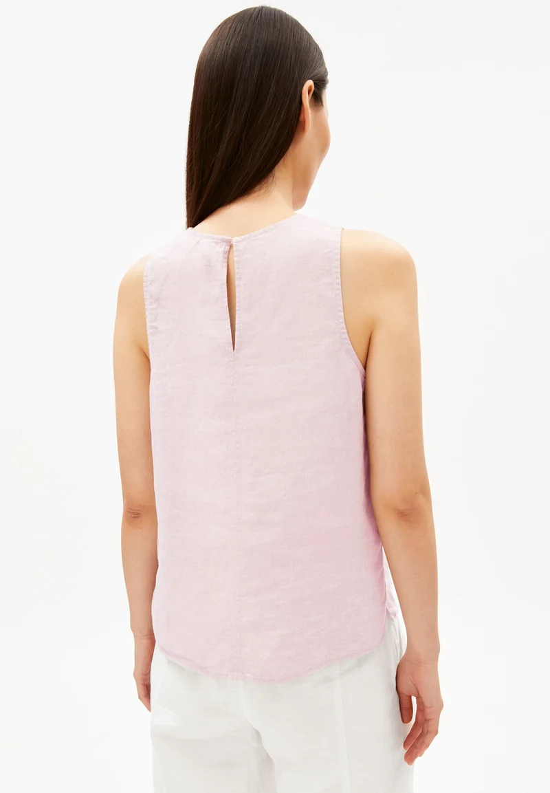 LEINEN BLUSEN-TOP | pink mist
