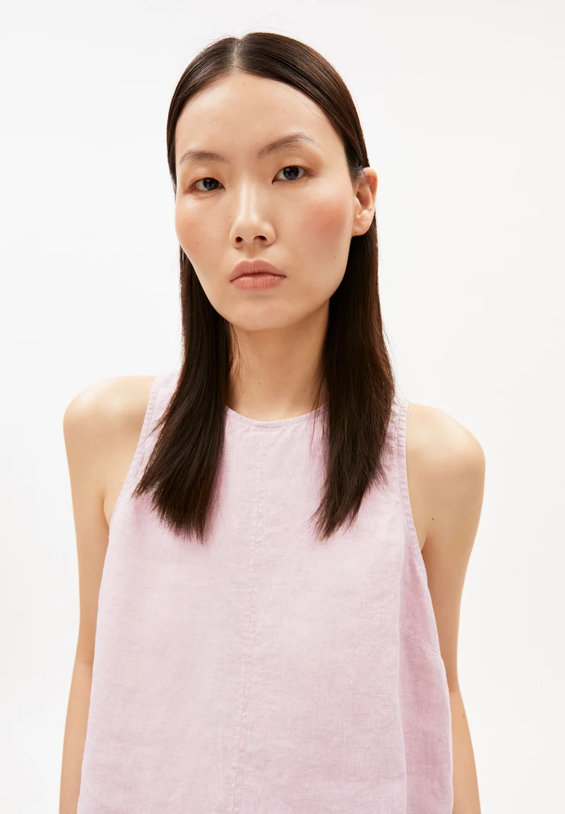 LEINEN BLUSEN-TOP | pink mist