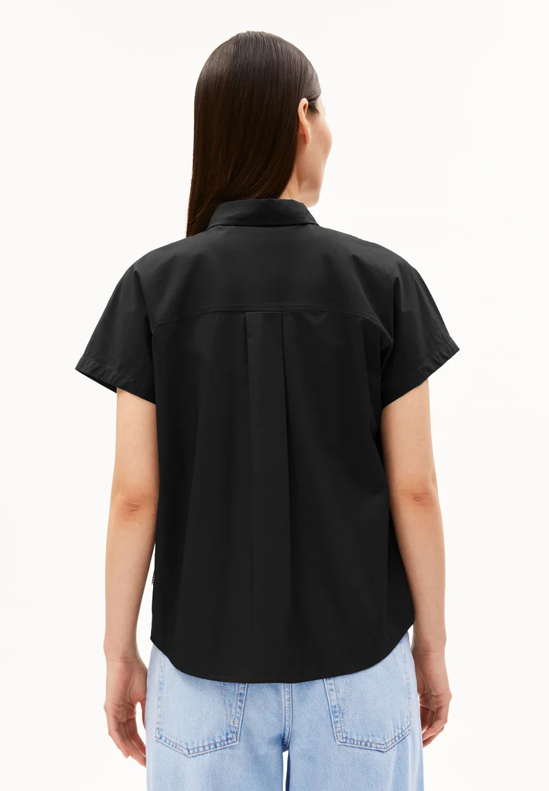 POPLIN LARISAANA BLUSE | black