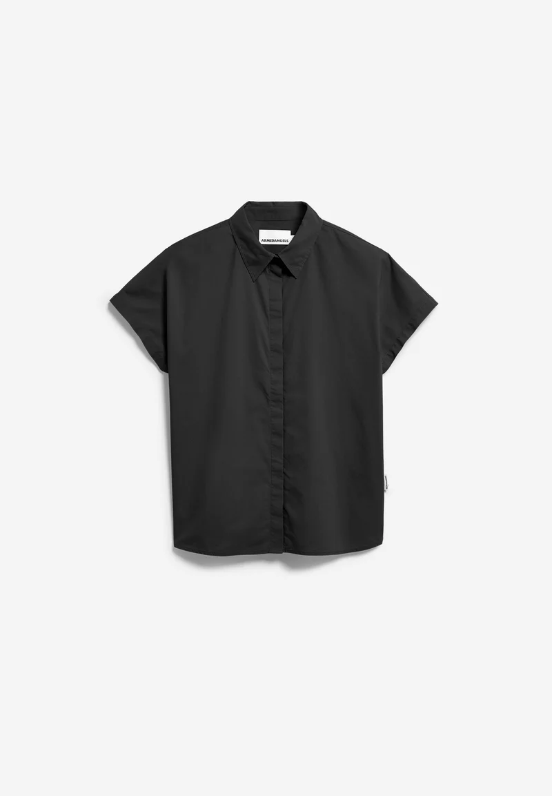 POPLIN LARISAANA BLUSE | black