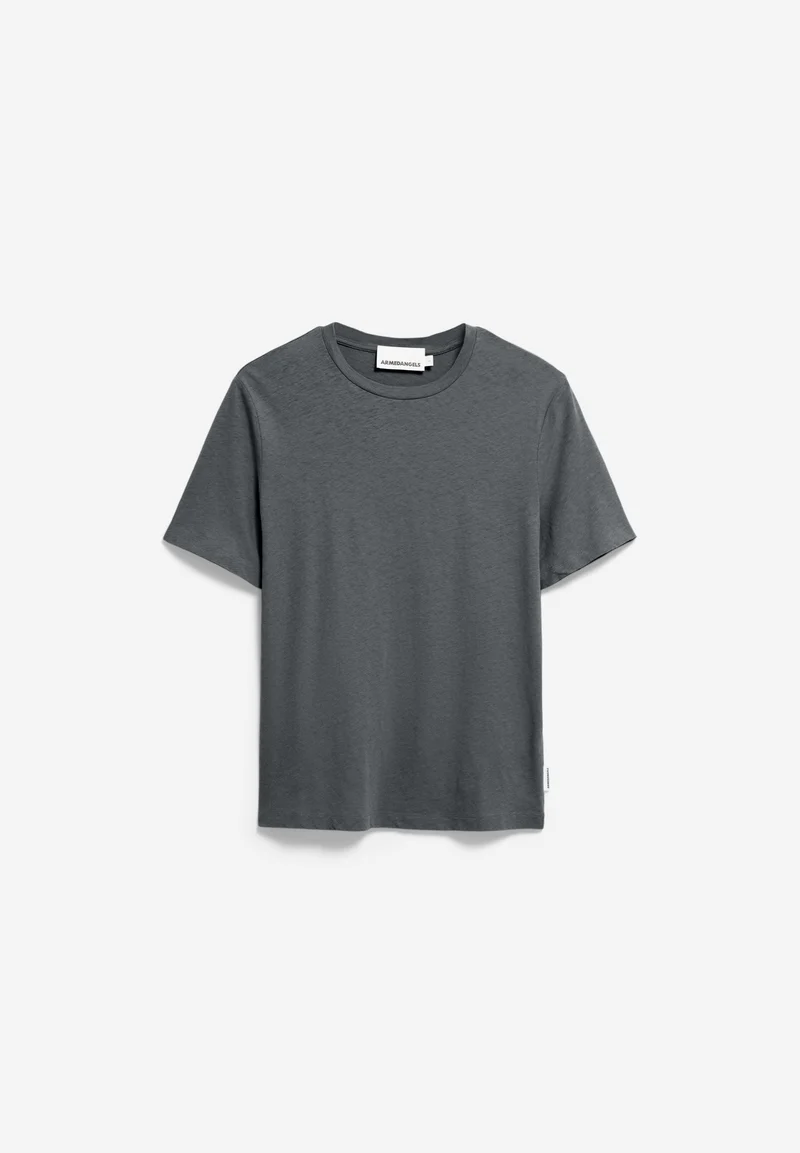 LUALAA LEINEN-MIX T-SHIRT | space steel