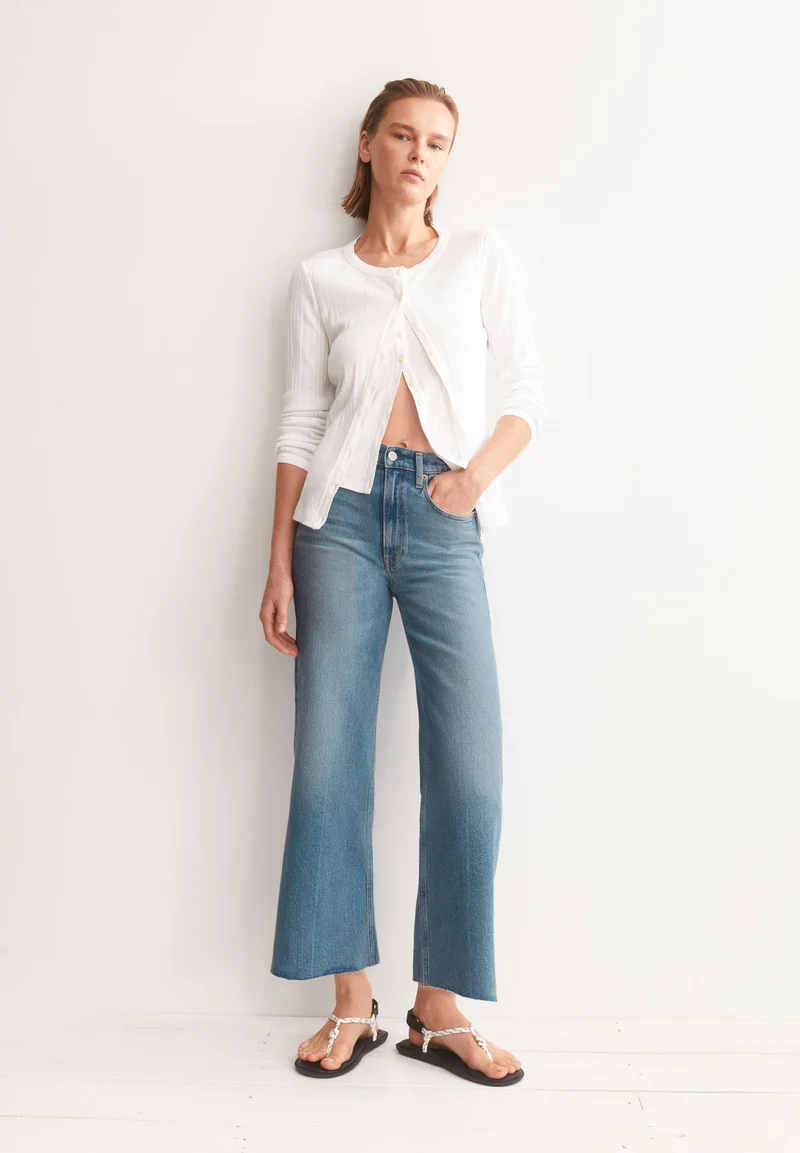MURLIAA HIGH CROPPED WIDE JEANS | wane