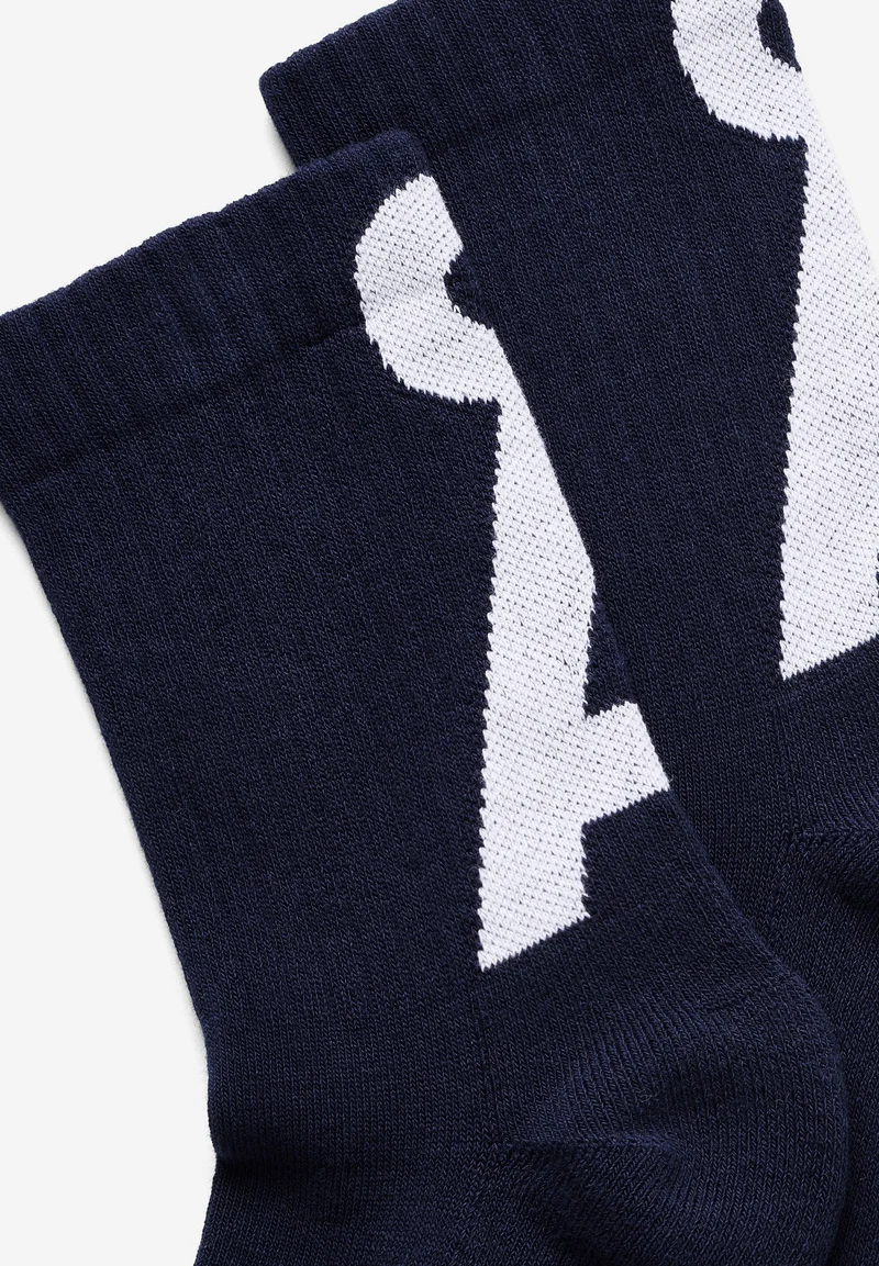SAAMUS SHORT SOCKEN | tinted navy-white