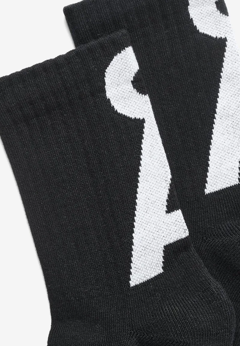SAAMUS SHORT SOCKEN | black-white