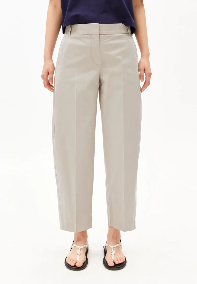 BARREL LEG TWILL PANT