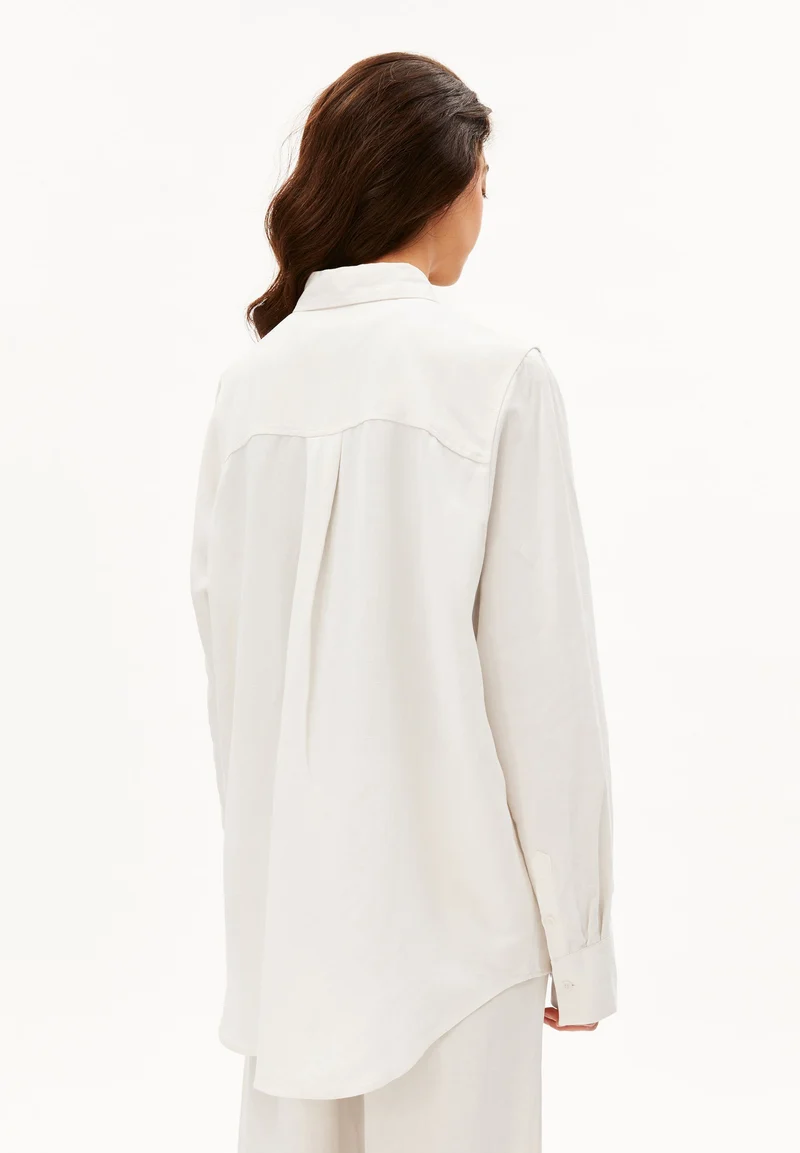 LEINEN-MIX BLUSE | oatmilk