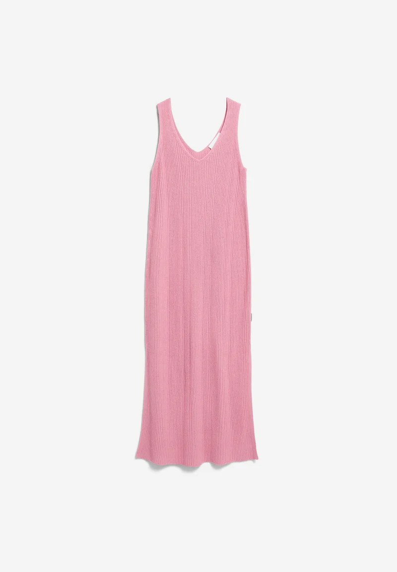 LEINEN-MIX STRICKKLEID | washed berry
