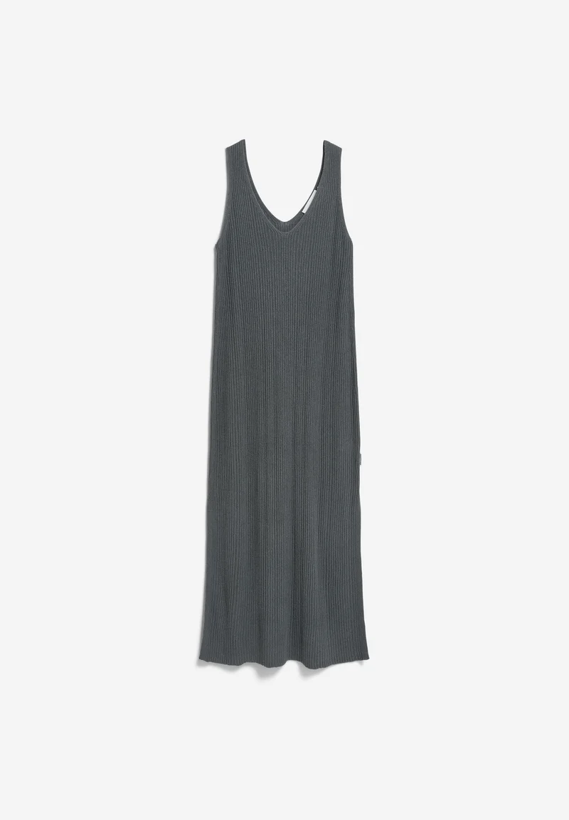 LEINEN-MIX STRICKKLEID | space steel