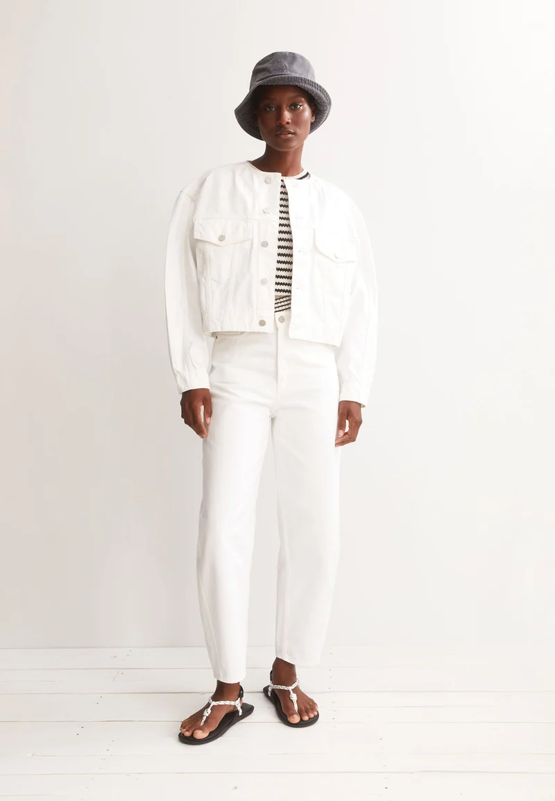 BAARLY BARREL JEANS | white