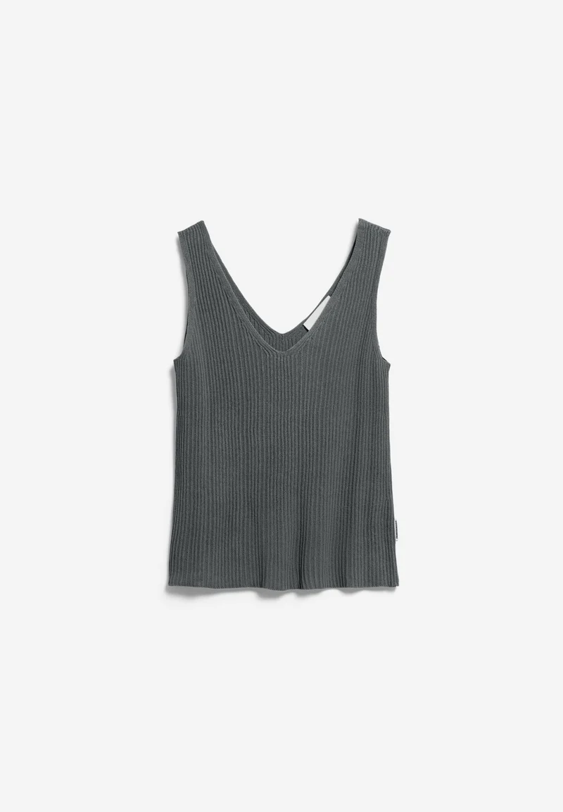 LEINEN-MIX STRICKTOP | space steel