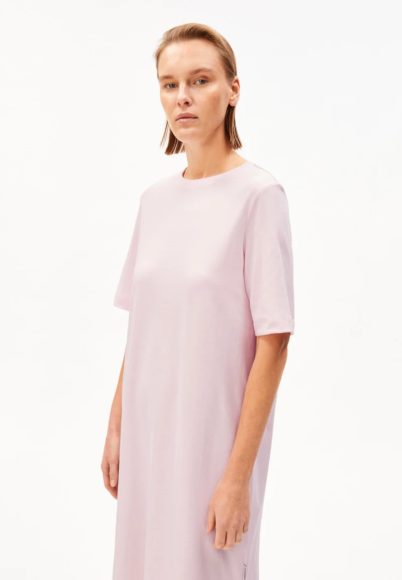 XELINAA JERSEY-MIDI-KLEID | pink mist